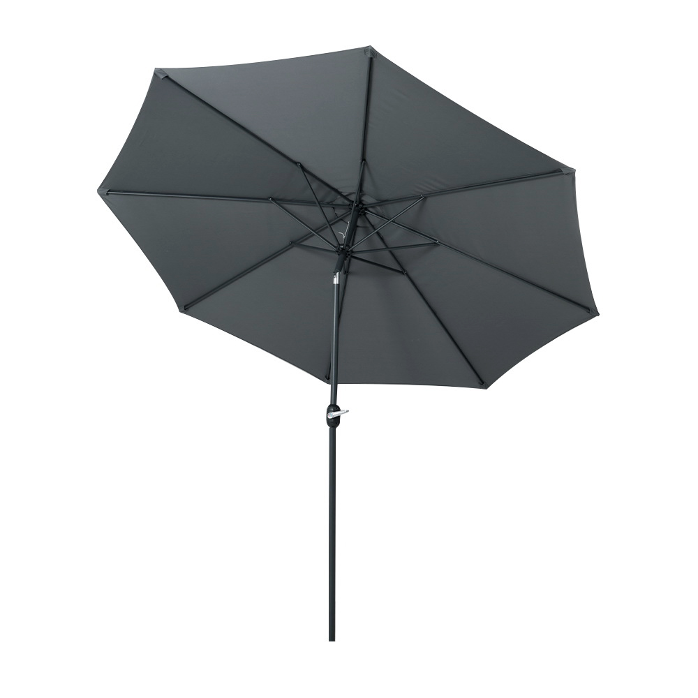 Instahut 3m Outdoor Umbrella Beach Pole Garden Patio Tilt Charcoal view 3