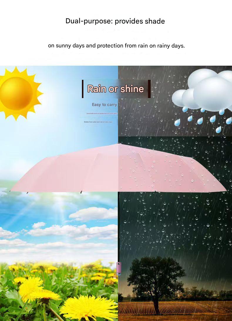 Black Reinforced Black Coating Umbrella view 2