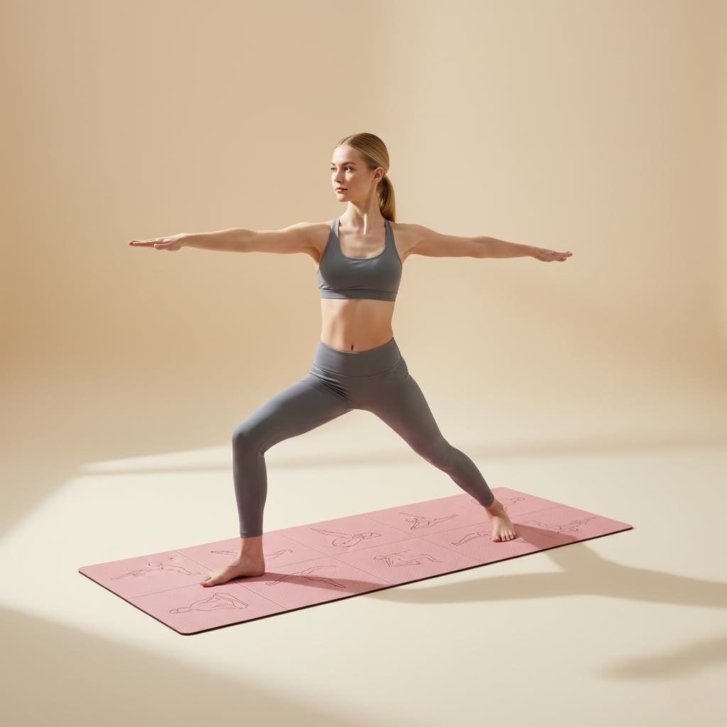 Portable Foldable Yoga Mat – Dual-Sided Non-Slip TPE Exercise Mat for Yoga view 4