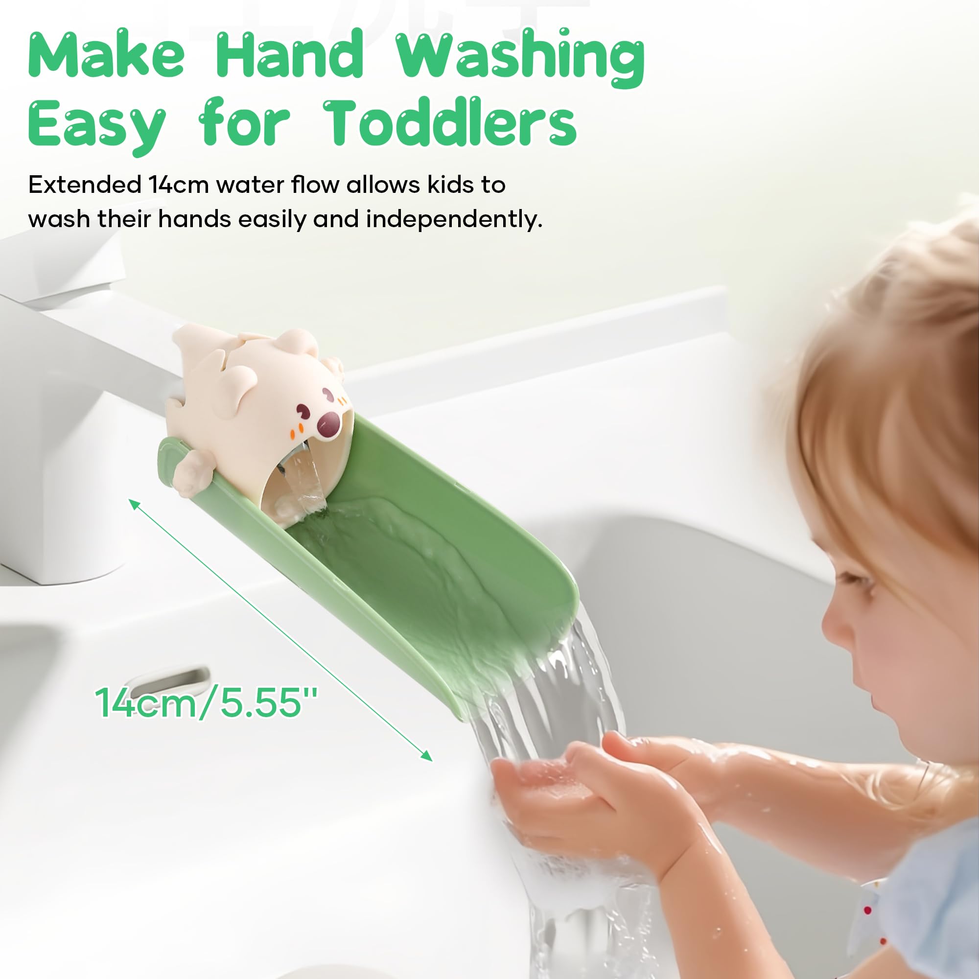 Cute Cartoon Faucet Extender for Kids – 14cm Water Flow Extension view 2