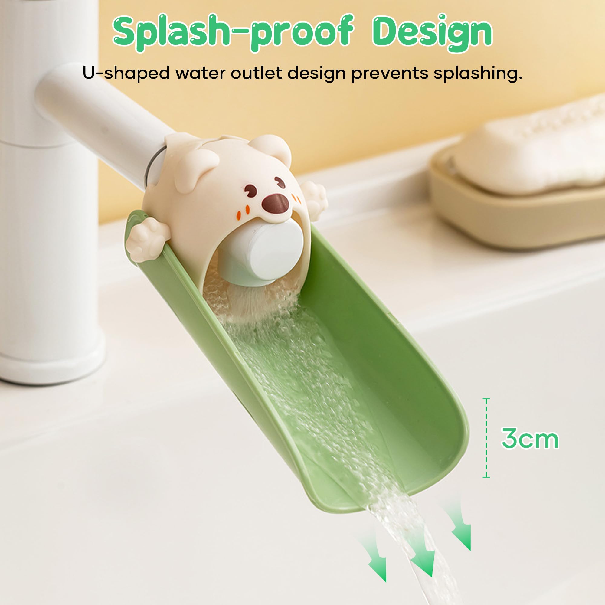 Cute Cartoon Faucet Extender for Kids – 14cm Water Flow Extension view 4