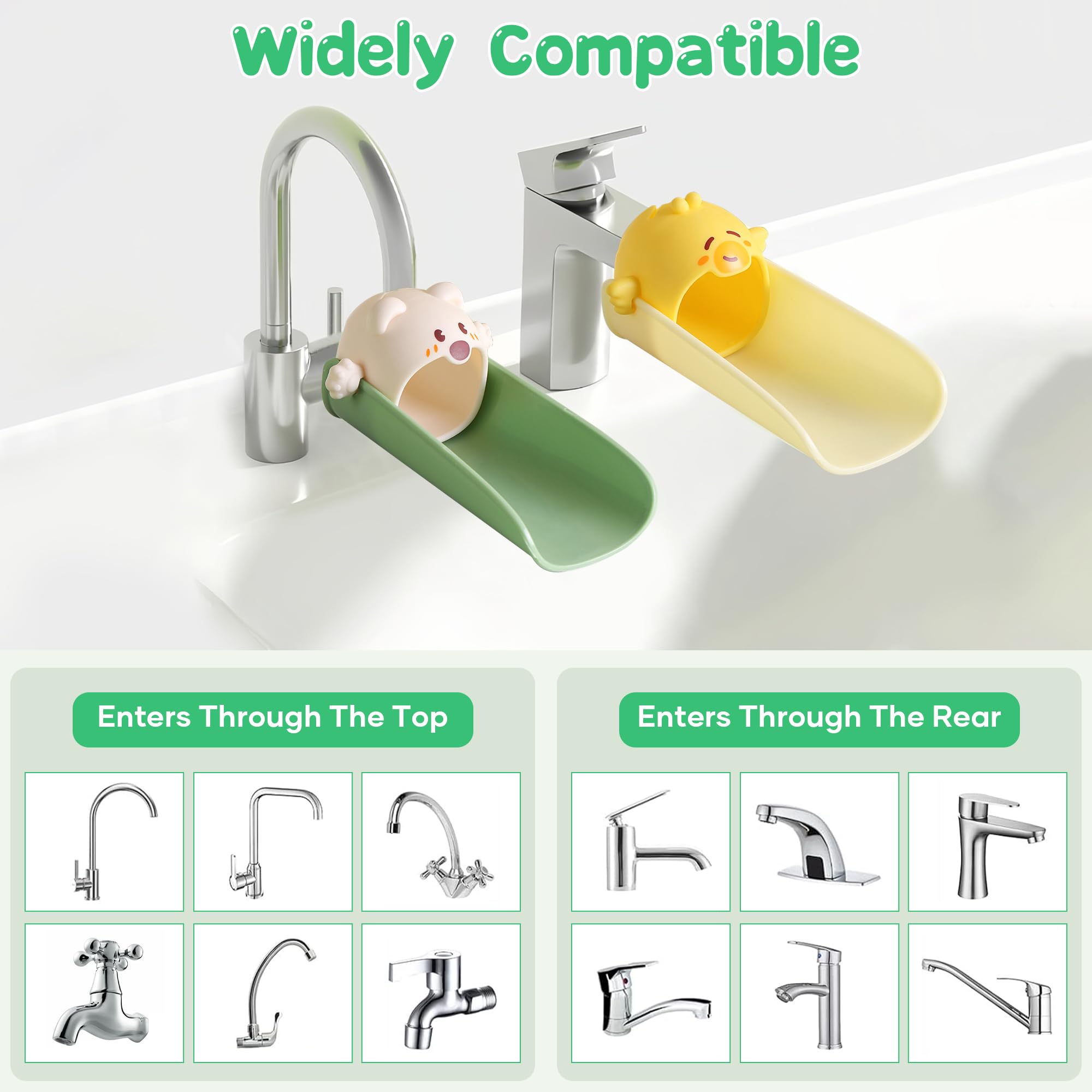 Cute Cartoon Faucet Extender for Kids – 14cm Water Flow Extension view 6
