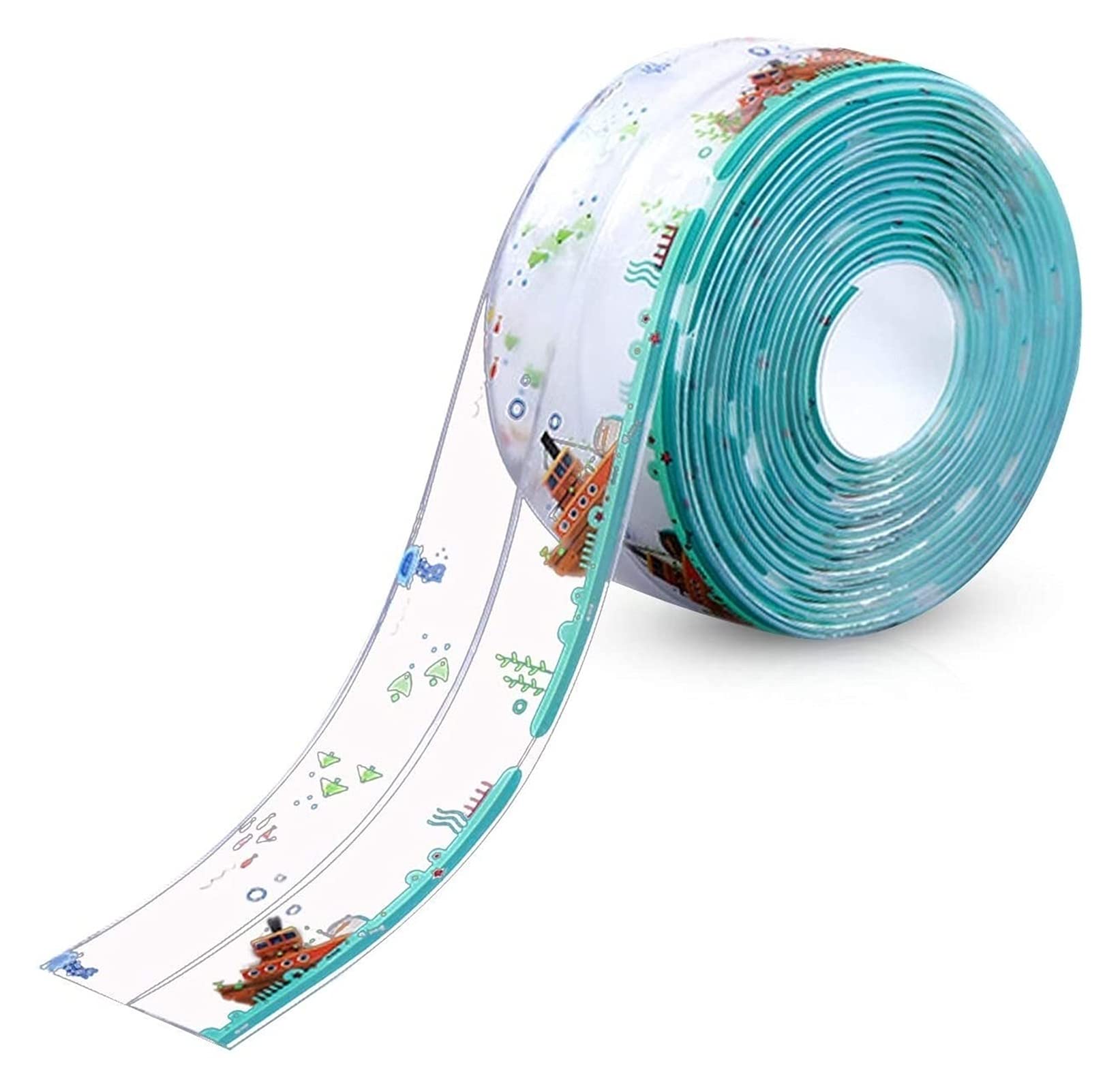 2-Pack Waterproof Self-Adhesive Sealant Tape – Transparent PVC Edge Strip for — image 1