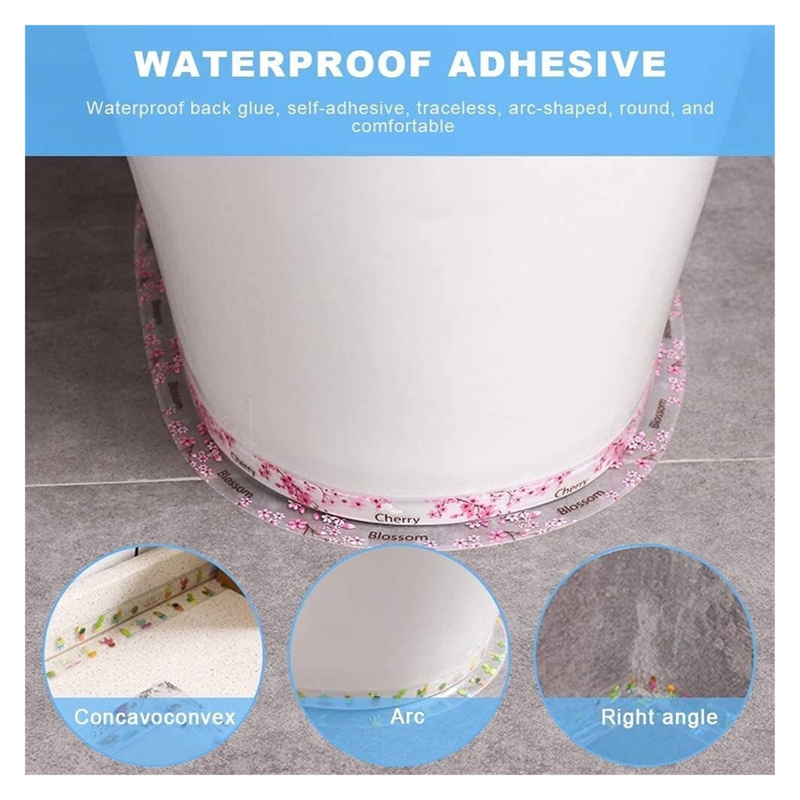 2-Pack Waterproof Self-Adhesive Sealant Tape – Transparent PVC Edge Strip for view 3