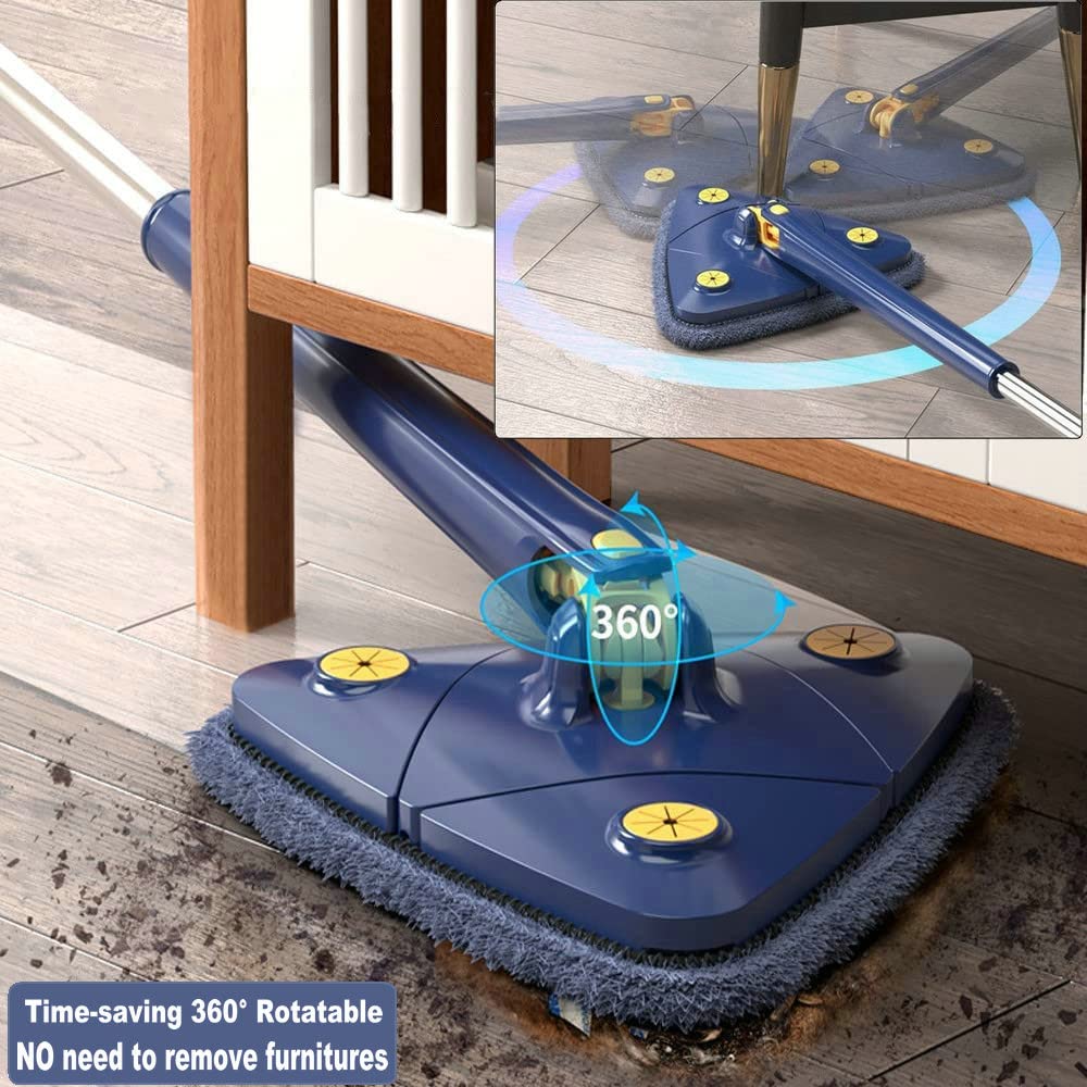 360° Rotating Triangular Floor Mop with Auto-Squeeze System – Easy Twist view 2