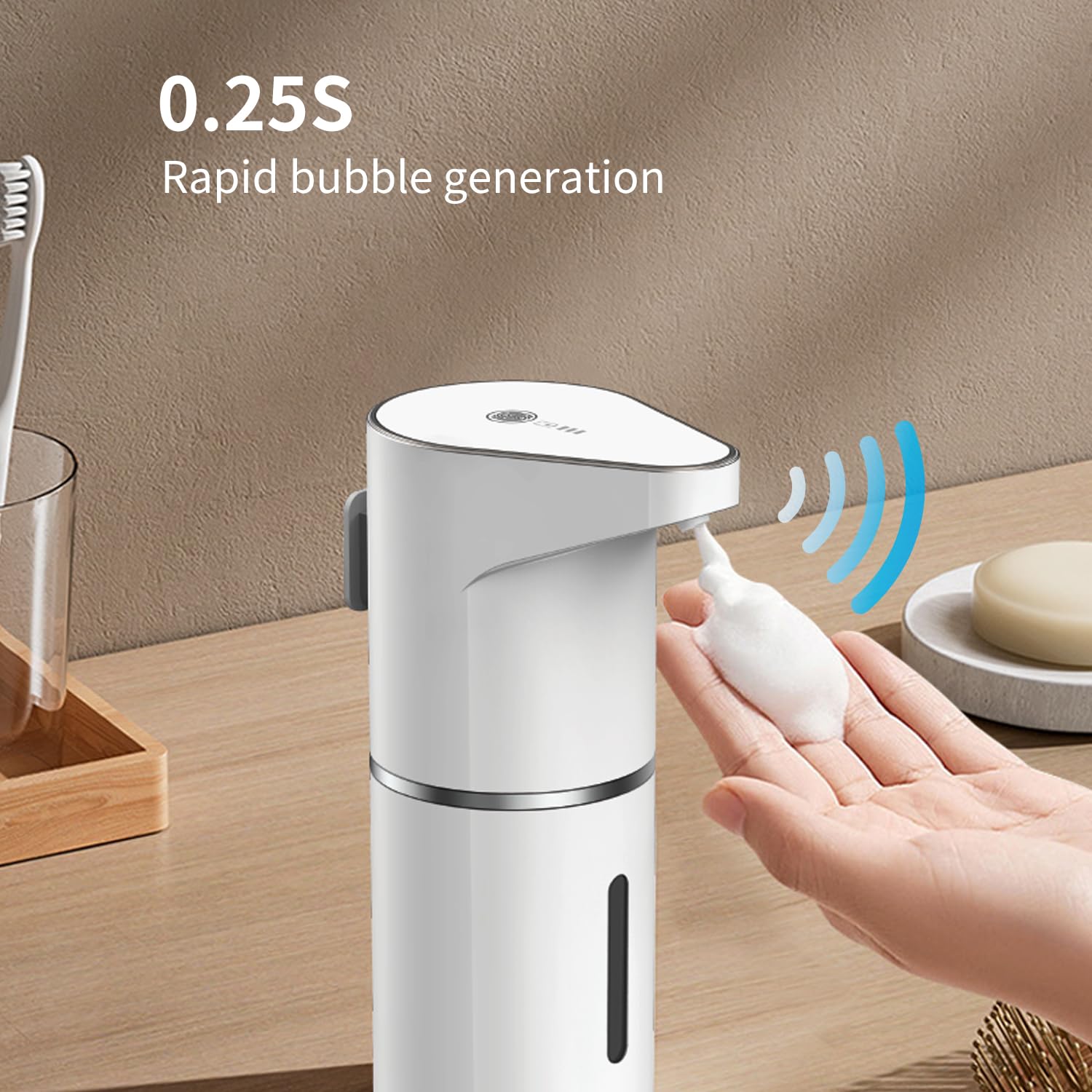 Automatic Sensor Foam Soap Dispenser – 350mL Rechargeable Touchless Hand Soap view 3