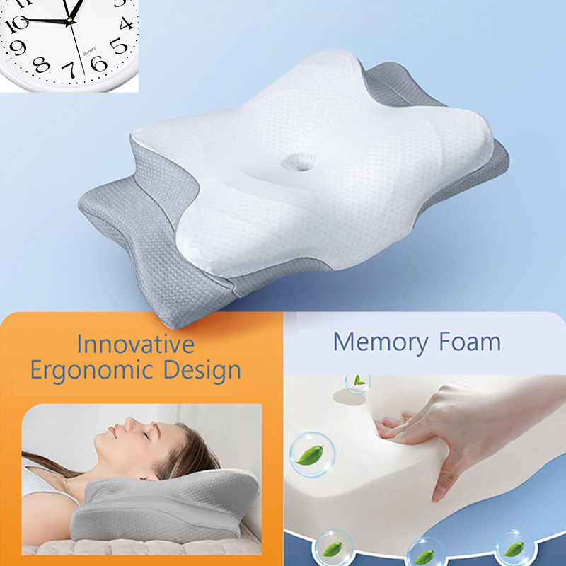 High-Performance Butterfly Memory Foam Pillow – 15° Cervical Support view 2