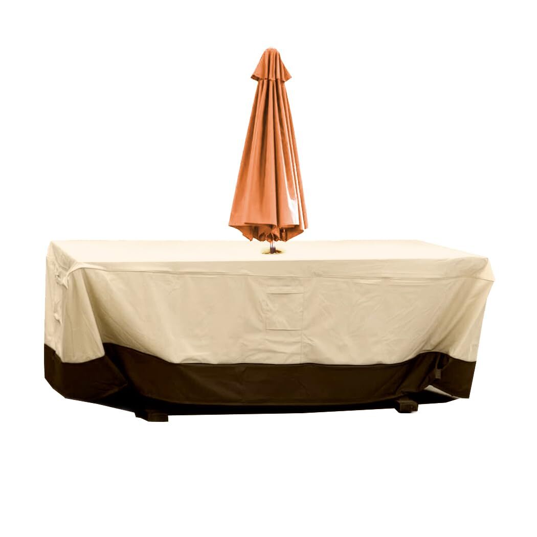 Patio Table & Chair Cover with Umbrella Hole: Water-Resistant Outdoor — image 1