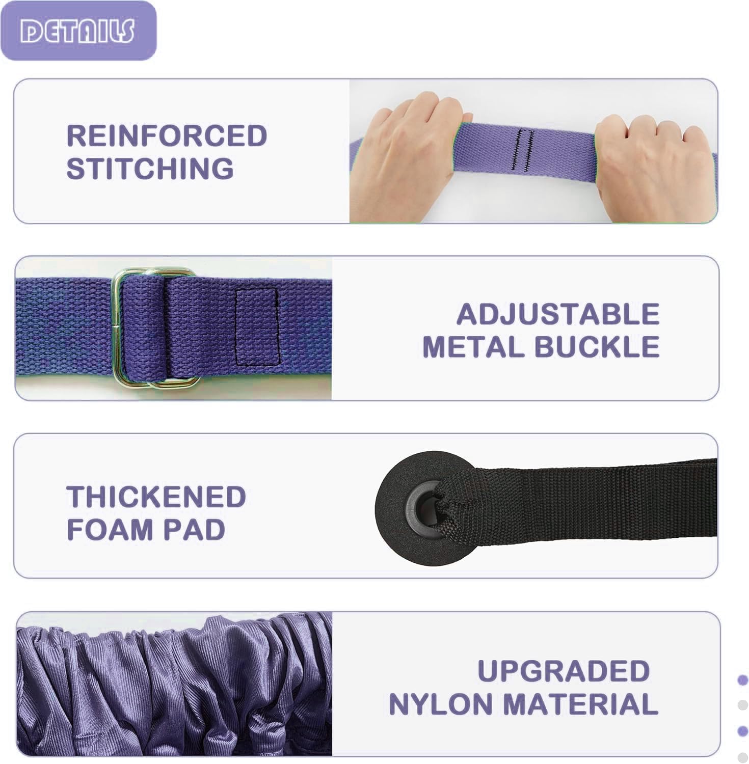 Door-Hanging Yoga Hammock for Backbend & Stretching – Adjustable Aerial Yoga view 5