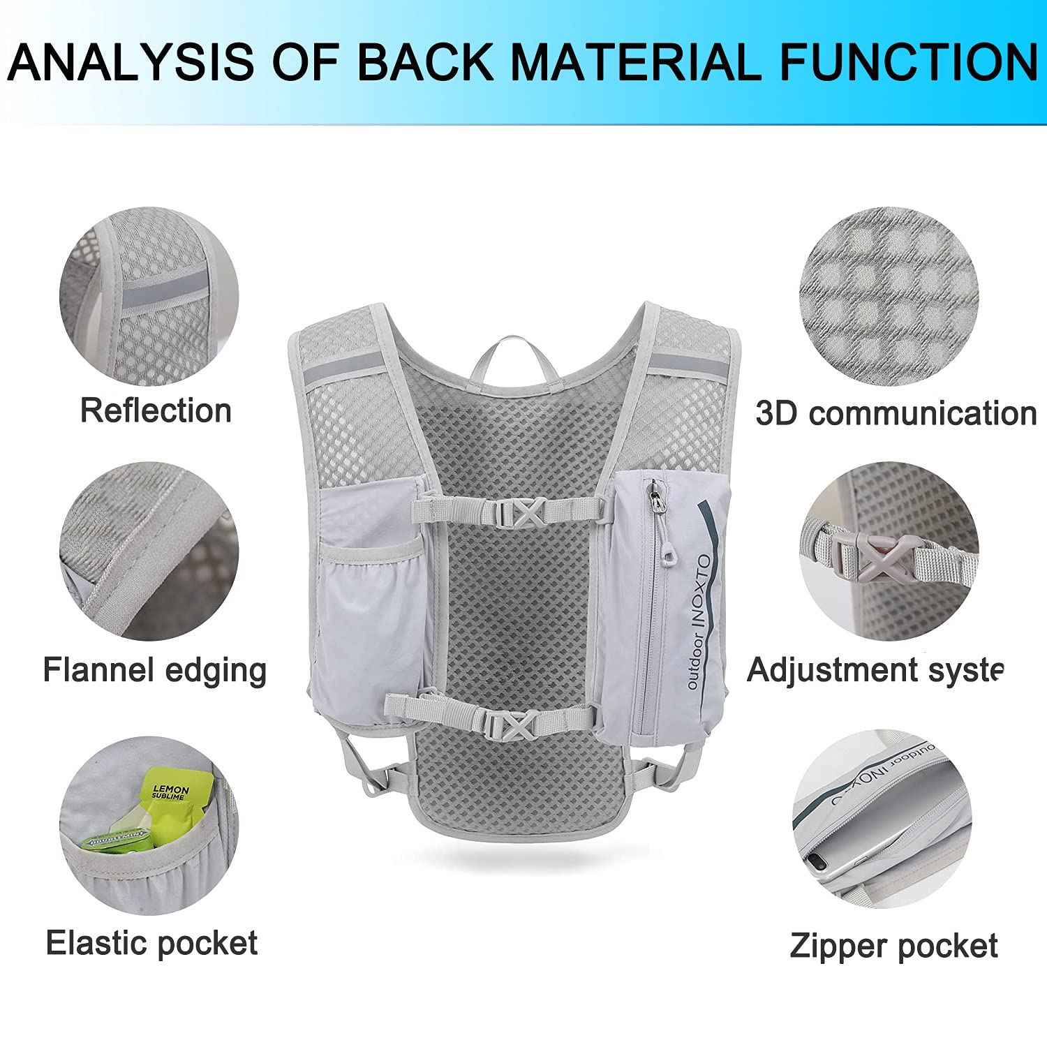 Ultra-Light Hydration Running Vest Backpack – 1.5L Water Capacity view 3