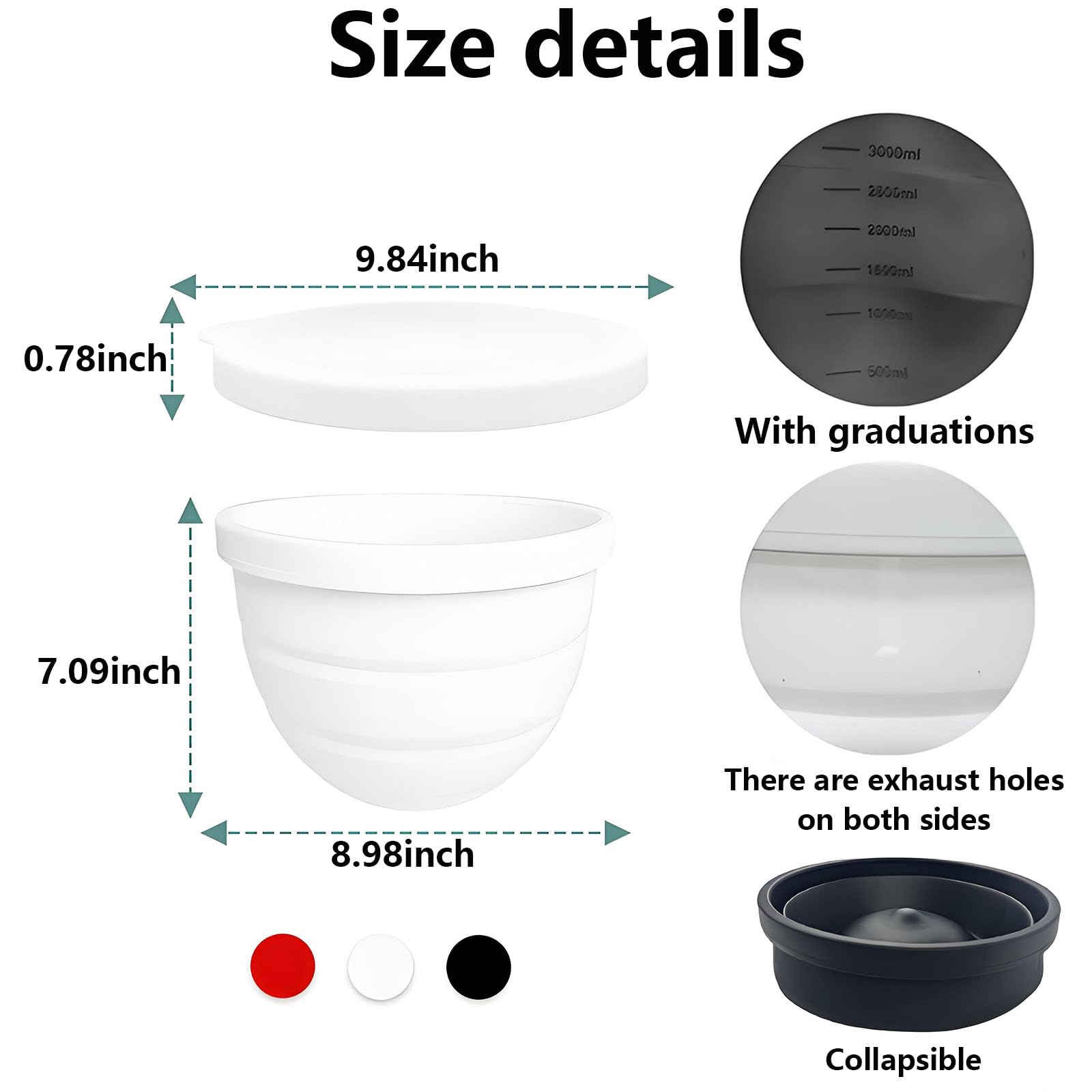 Silicone Bowl Liner for 4.5–5-Quart Stand Mixer – Food-Grade view 7