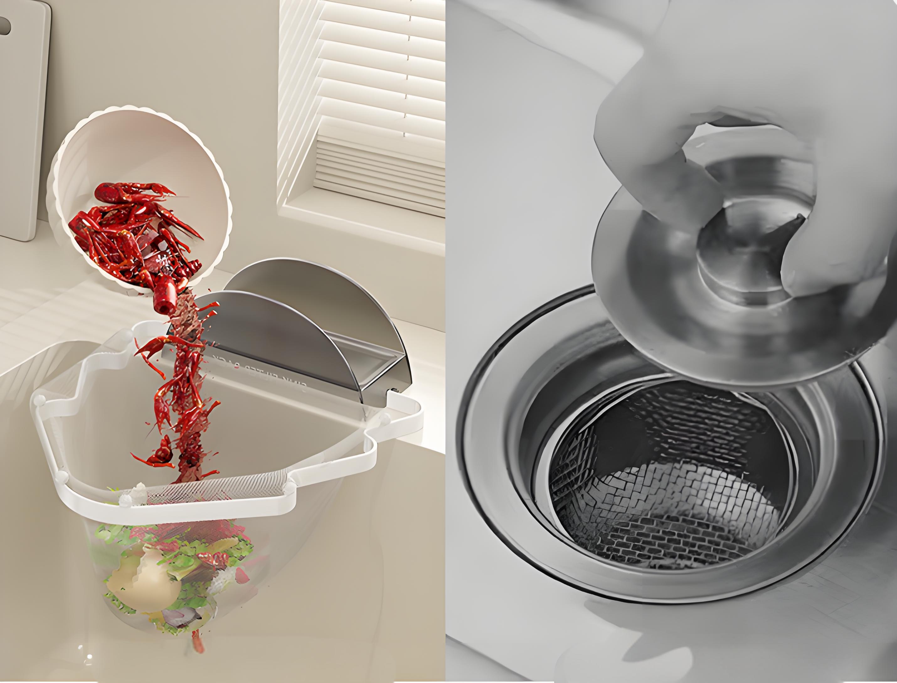 Kitchen Sink Filter Rack with 100 12cm*15cm Mesh Bags view 3