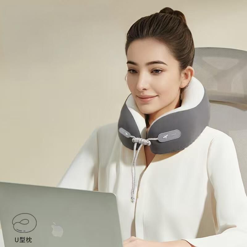 Cooling Memory Foam Neck Pillow for Travel-U-Shaped Ergonomic Travel Pillow view 3