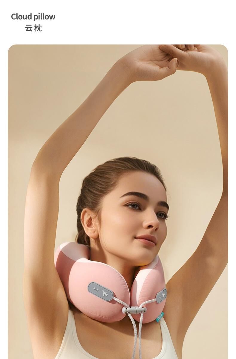 Cooling Memory Foam Neck Pillow for Travel-U-Shaped Ergonomic Travel Pillow view 2
