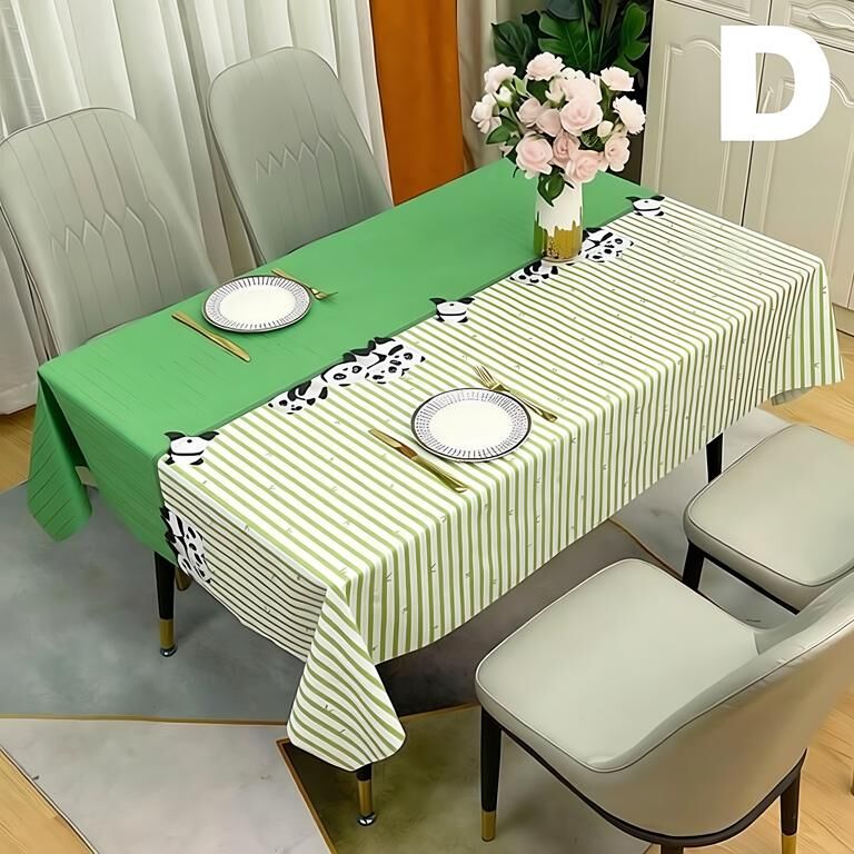 Waterproof Oilproof Washable Heat-Resistant PVC Tablecloth - 5 Patterns & view 4
