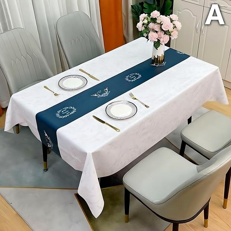 Waterproof Oilproof Washable Heat-Resistant PVC Tablecloth - 5 Patterns & — image 1