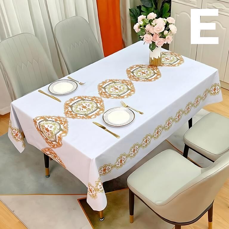 Waterproof Oilproof Washable Heat-Resistant PVC Tablecloth - 5 Patterns & view 5