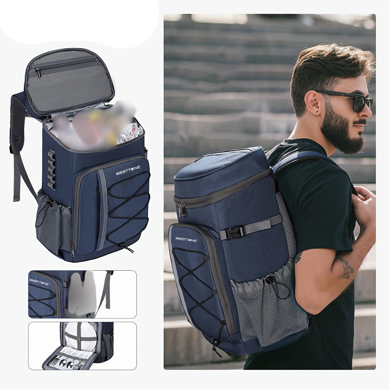 Insulated Sports Backpack 35-Can Blue view 4