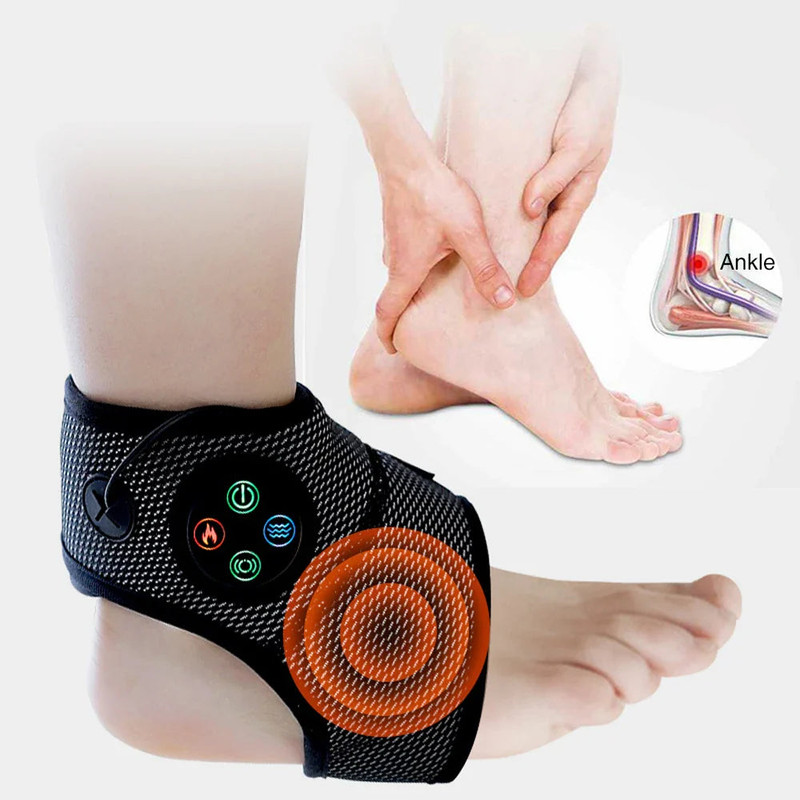 Electric Foot Ankle Massager with Heat Black view 4