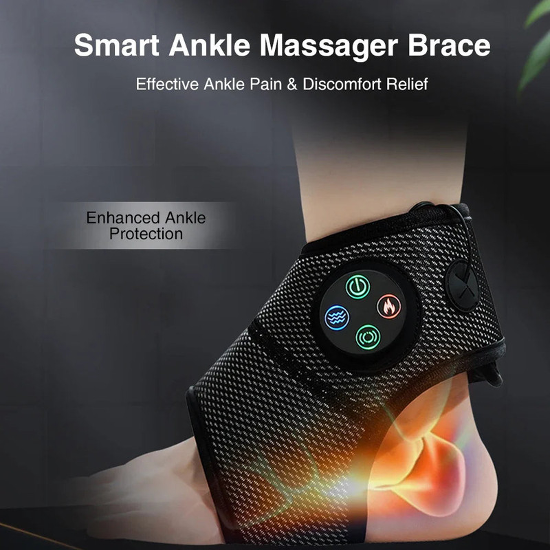 Electric Foot Ankle Massager with Heat Black view 5