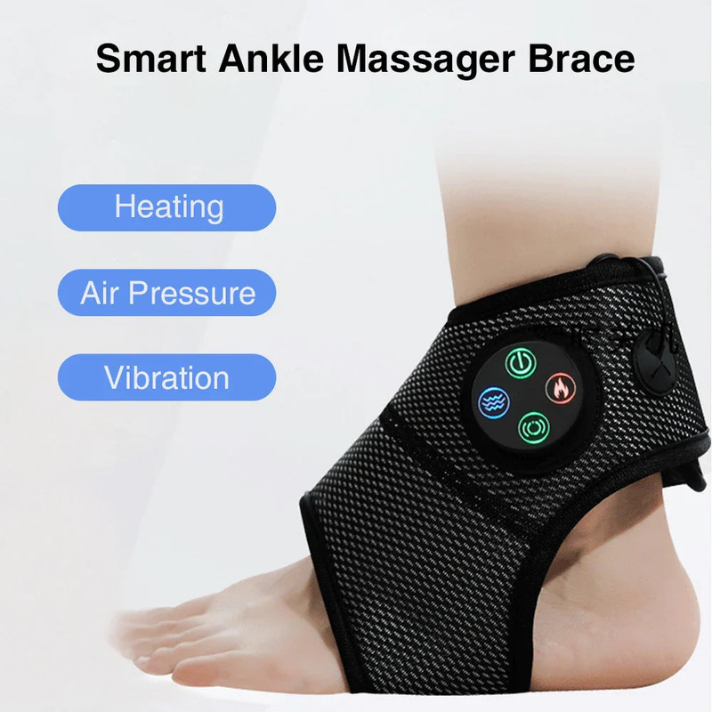 Electric Foot Ankle Massager with Heat Black view 7