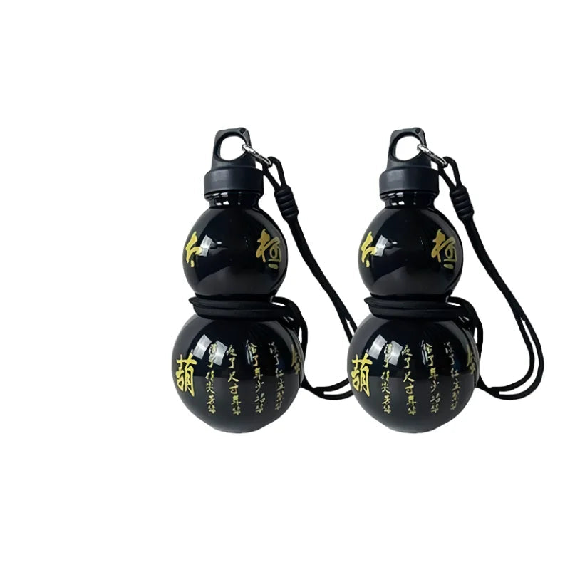 2pcs 800ml Gourd Water Bottle Black view 5