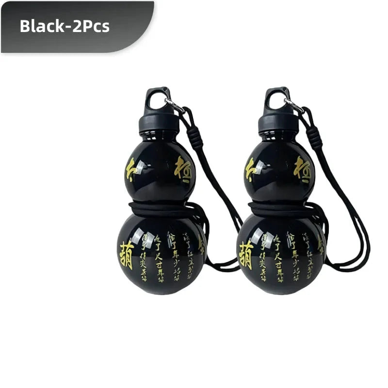 2pcs 800ml Gourd Water Bottle Black view 6
