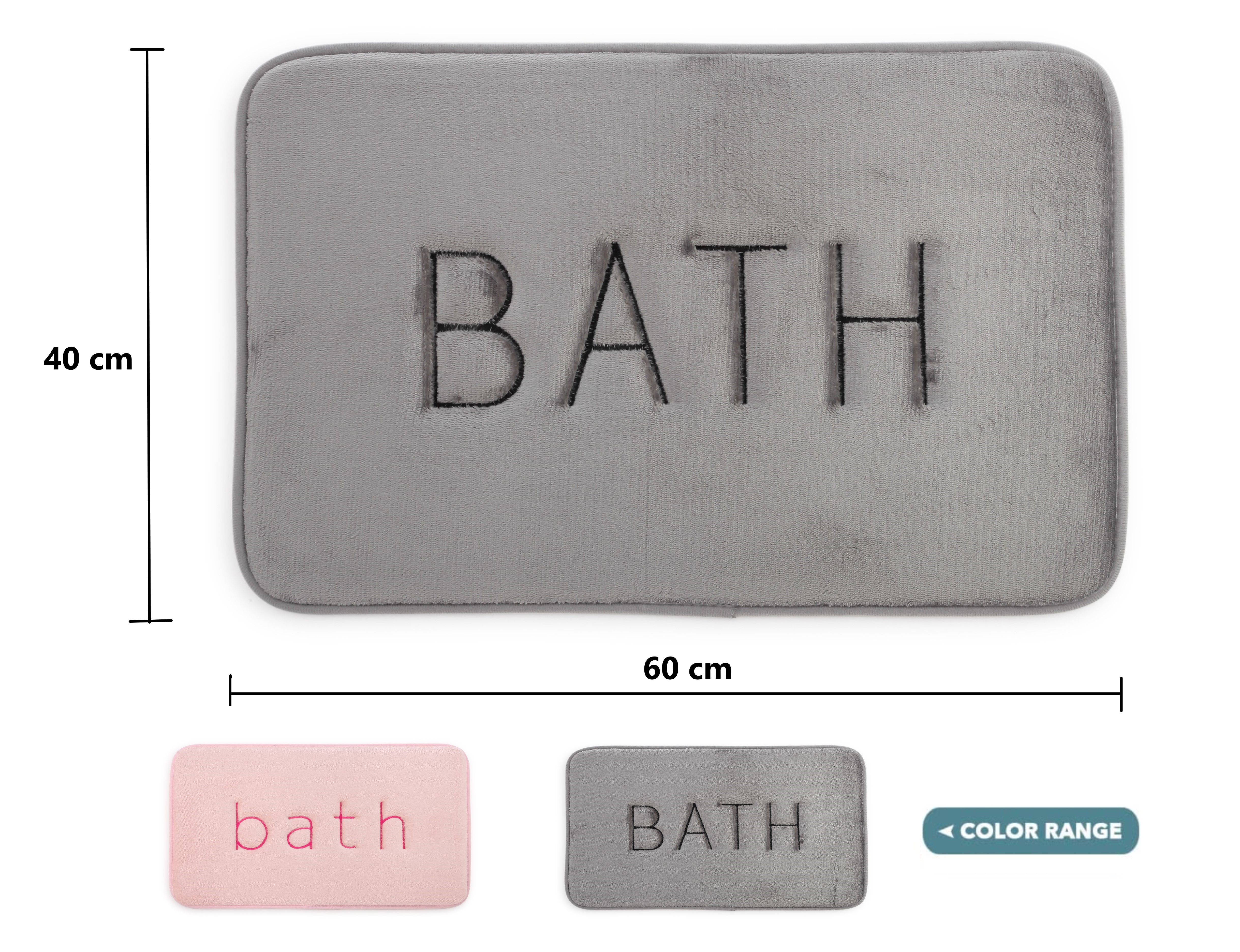 Extra Thick Memory Foam & Super Comfort Bath Rug Mat for Bathroom (60 x 40 cm view 7