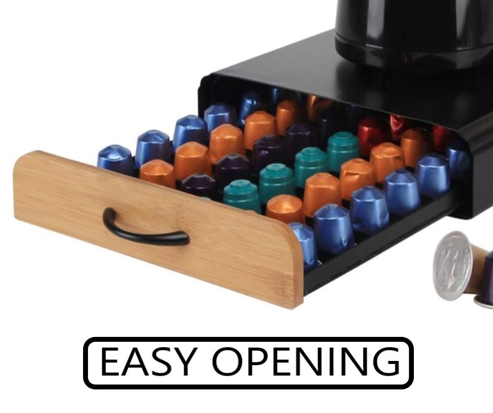 CARLA HOME Coffee Pods Holder Storage Drawer Compatible with 60 Nespresso Pods view 4