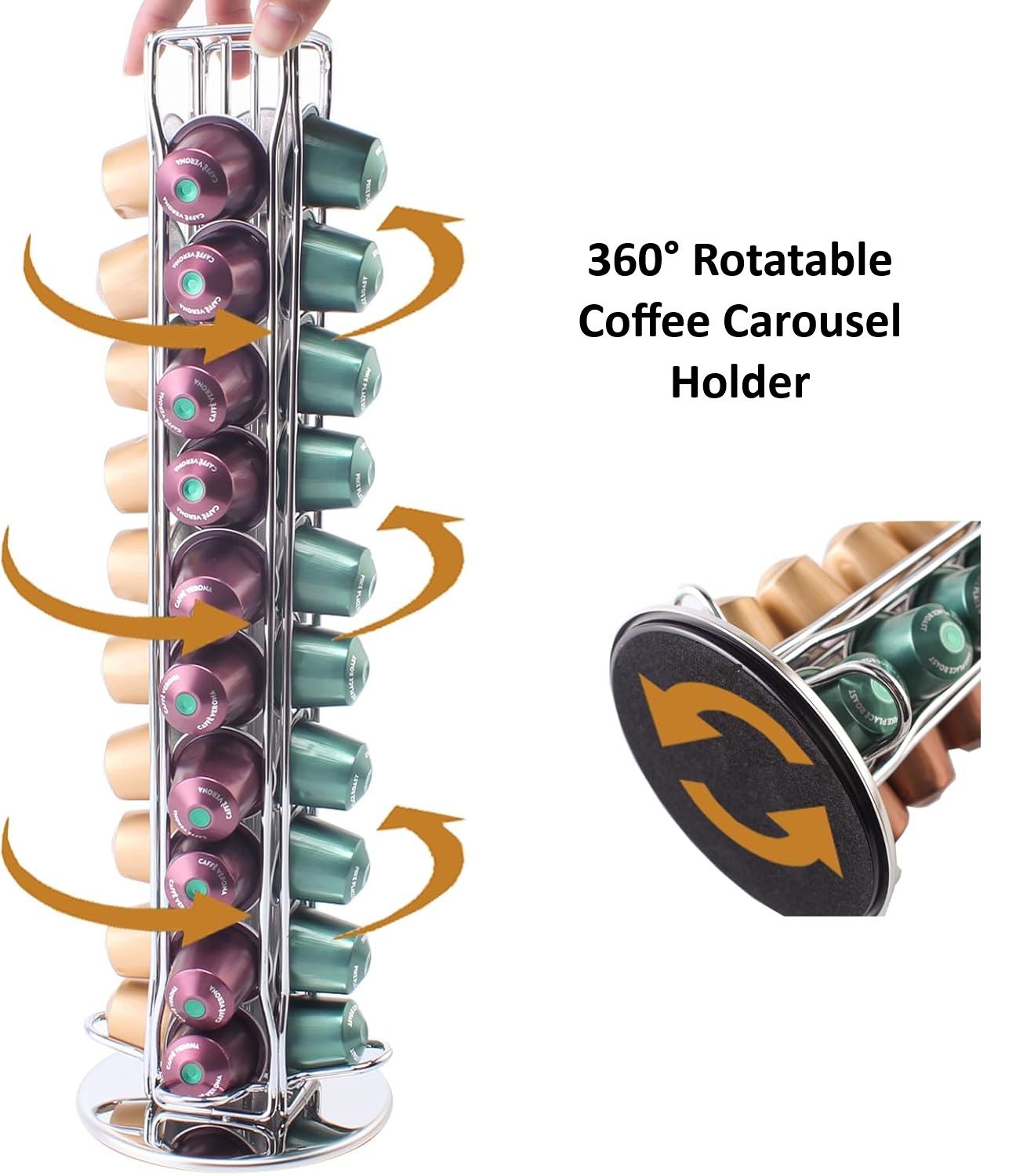 Coffee Pods Holder Storage Compatible with 40 Nespresso Pods view 6