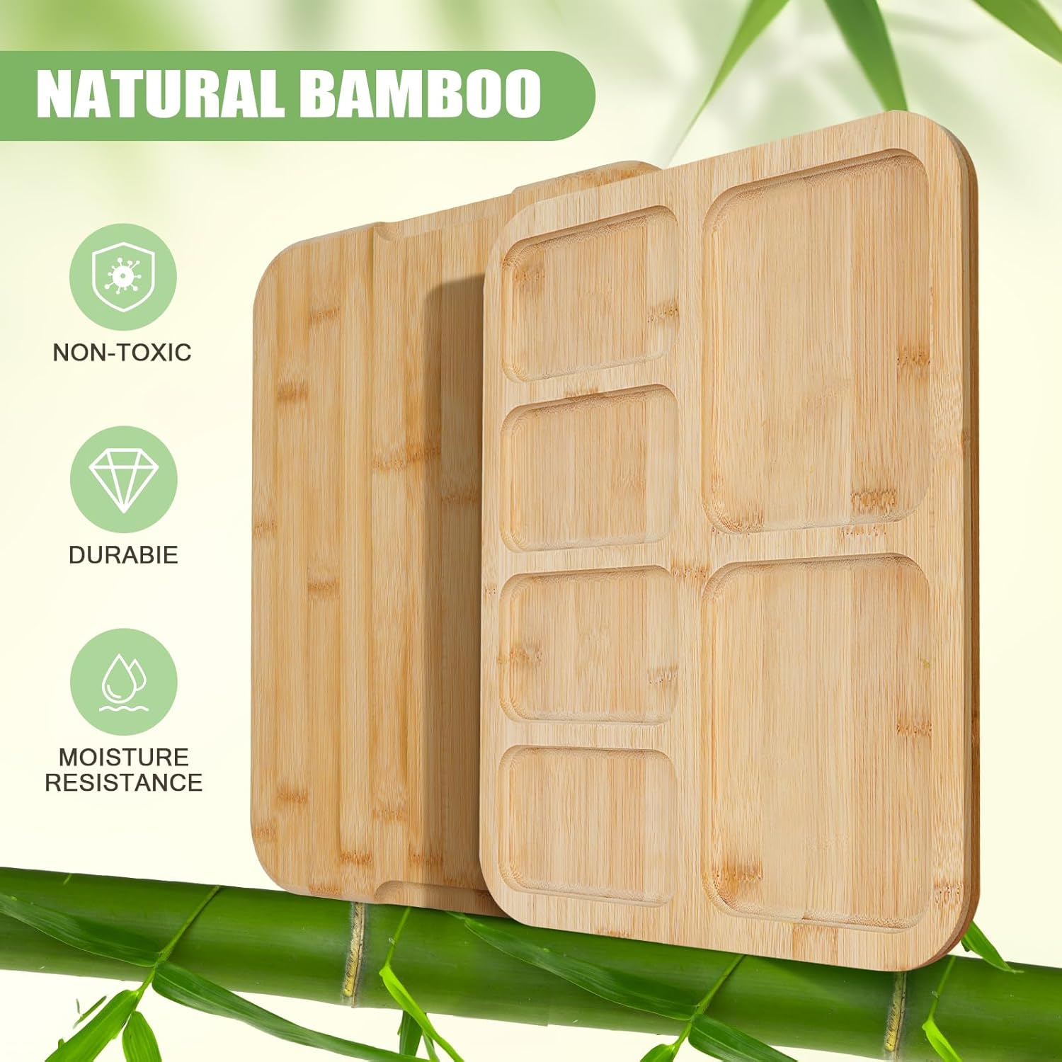 CARLA HOME Bamboo Charcuterie Board with Lid & Handle ideal Gift for Kitchen view 4