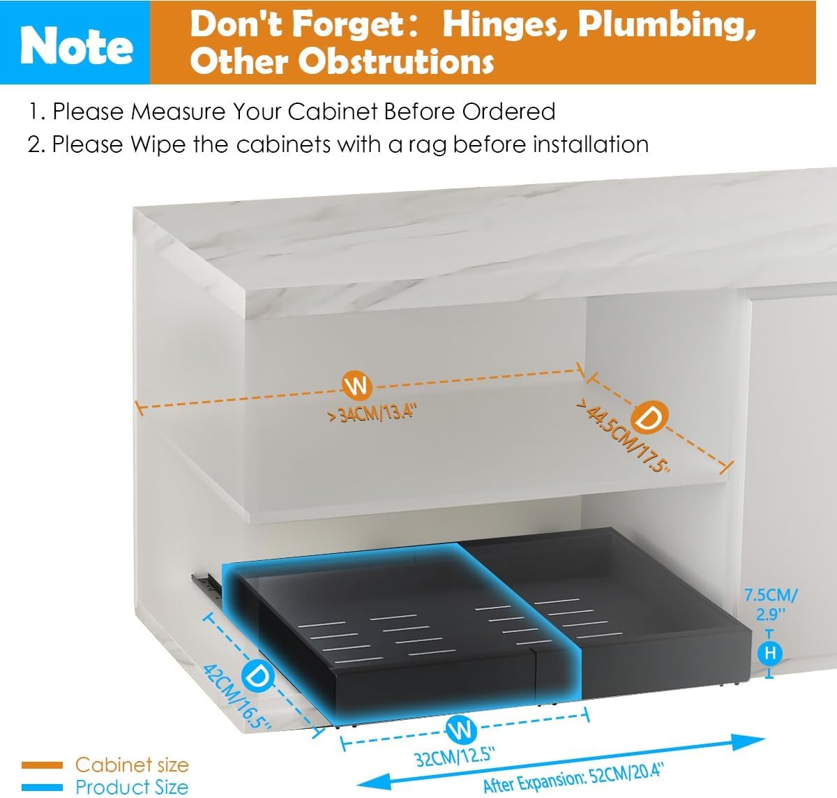 CARLA HOME Pack Pull Out Cabinet Organizer Expandable for Cabinets with view 2
