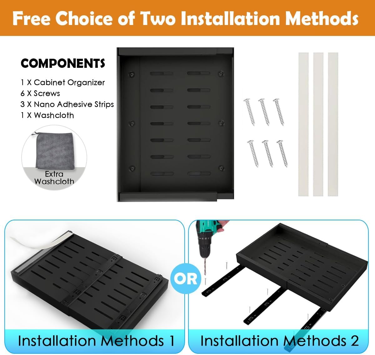 CARLA HOME Pack Pull Out Cabinet Organizer Expandable for Cabinets with view 8