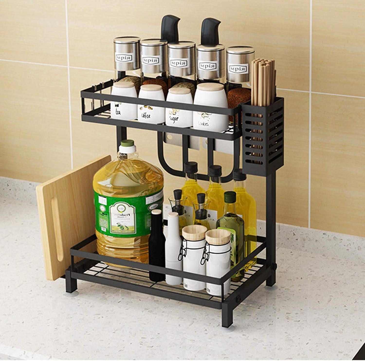 CARLA HOME 2-Tier Kitchen Spice Rack Organizer Storage Shelf for Condiments view 2