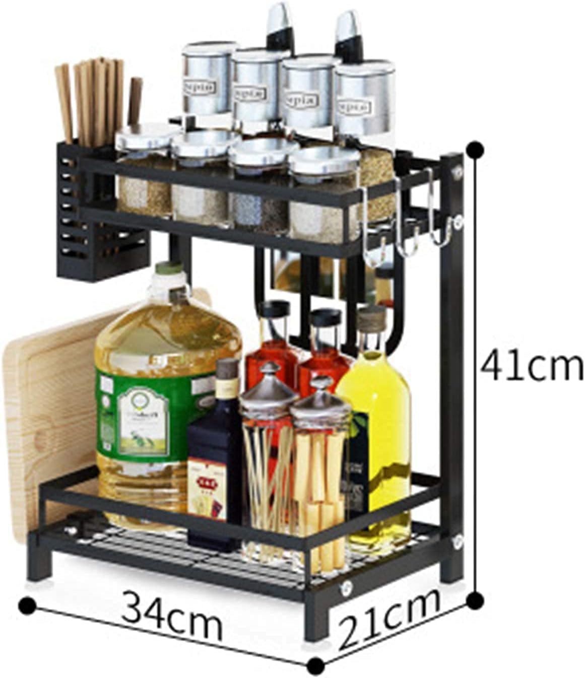 CARLA HOME 2-Tier Kitchen Spice Rack Organizer Storage Shelf for Condiments view 3