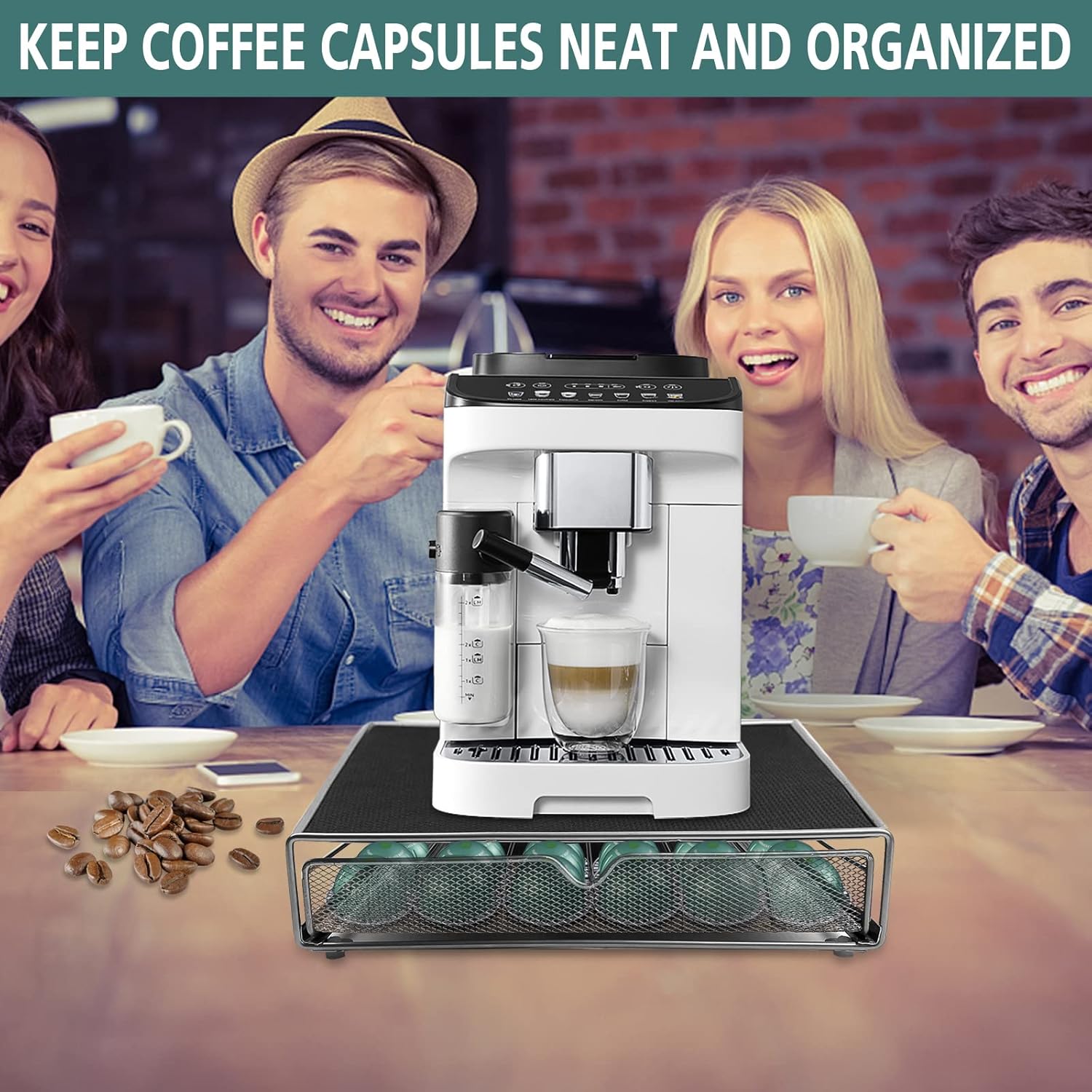 CARLA HOME K-Cup Coffee Pod Drawer for 36 Coffee Pods Storage for Home Kitchen view 7