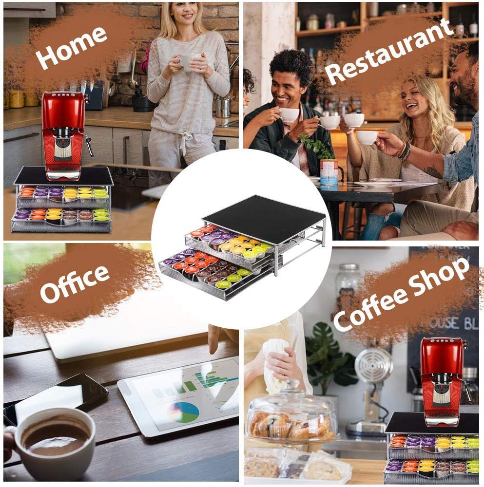 CARLA HOME K-Cup Coffee Pod Drawer for 72 Coffee Pods Storage for Home Kitchen view 6