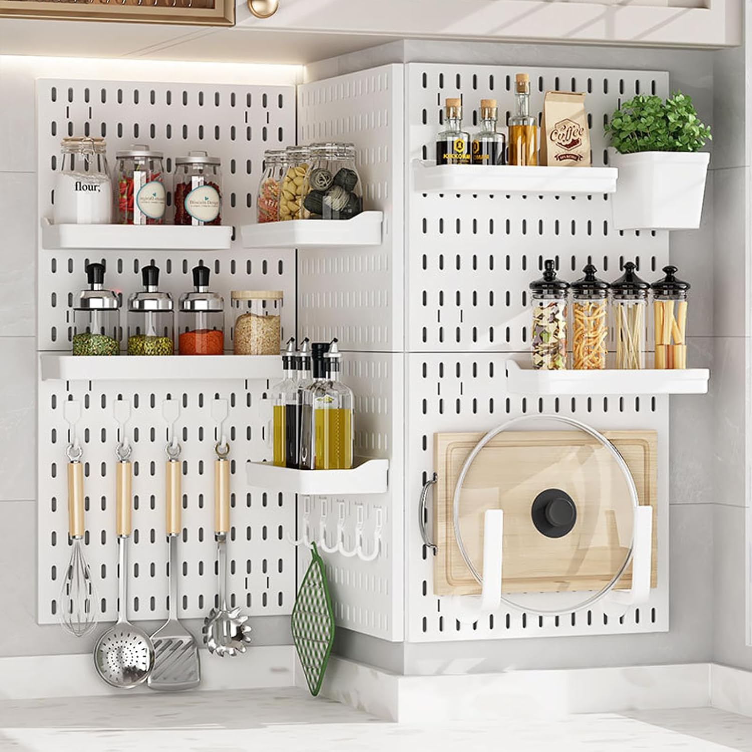 CARLA HOME Pegboard Wall Organizer Kit with 6 Modular Pegboards & 21 view 6