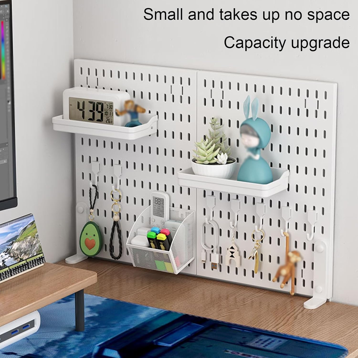 CARLA HOME 2 Pack Desk Pegboard Organizer Kit with Hooks view 5