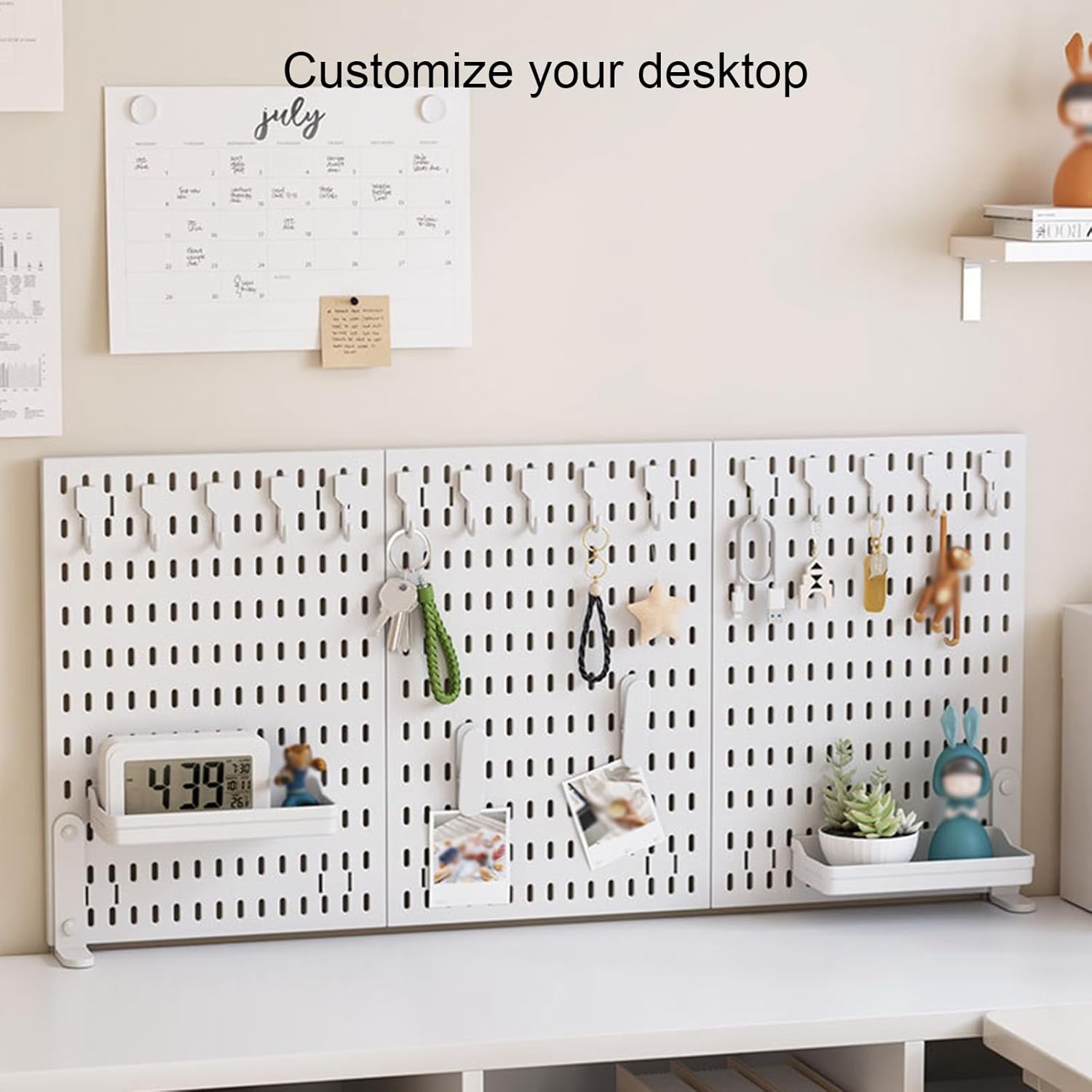 CARLA HOME 2 Pack Desk Pegboard Organizer Kit with Hooks view 6