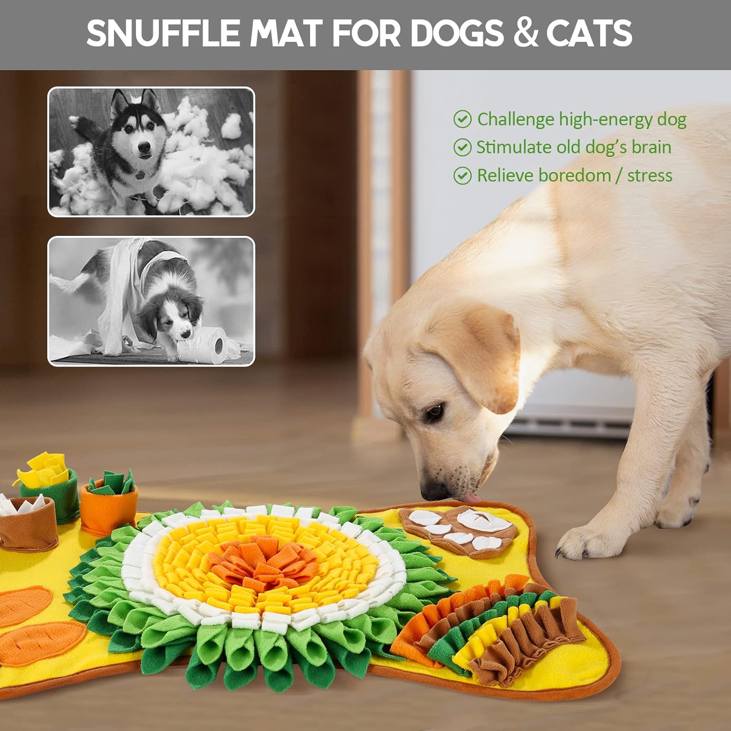 CARLA HOME Snuffle Interactive Feeding Mat Toy for Dogs & Pets view 4