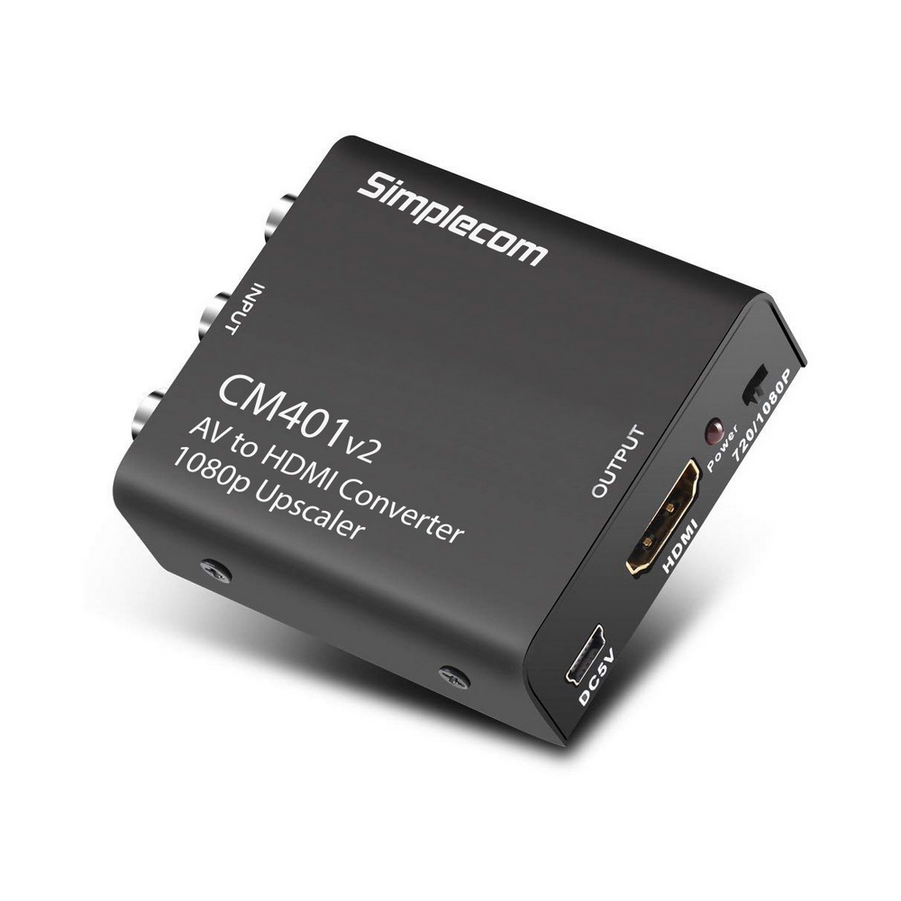 Simplecom CM401v2 Composite AV CVBS to HDMI Video Converter 1080p Upscaler view 2