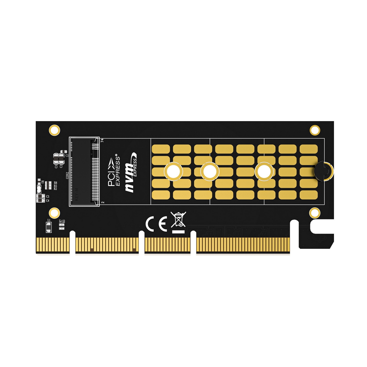 Simplecom EC415B NVMe M.2 SSD to PCIe x4 x8 x16 Expansion Card with Aluminium view 4
