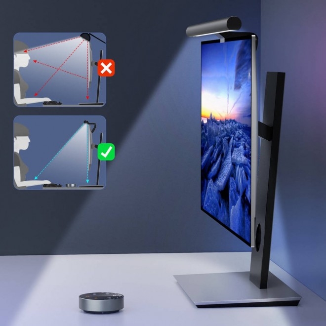 CHOETECH E1129 Wireless LED Lamp Monitor Lighting view 5