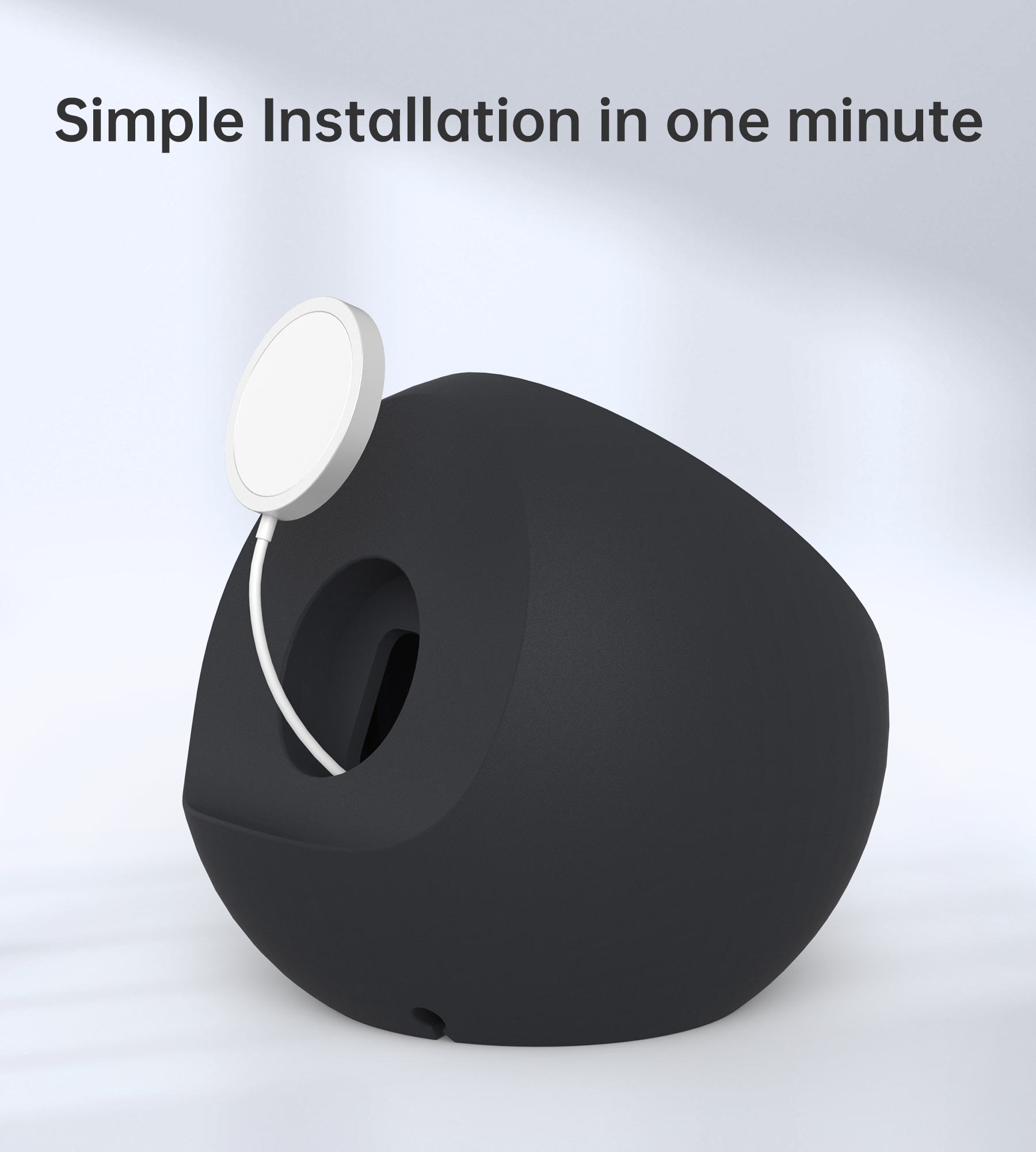 CHOETECH H050-BK Magnetic Holder for iPhone 12/13/14 /15 Series and iWatch (Black) view 2