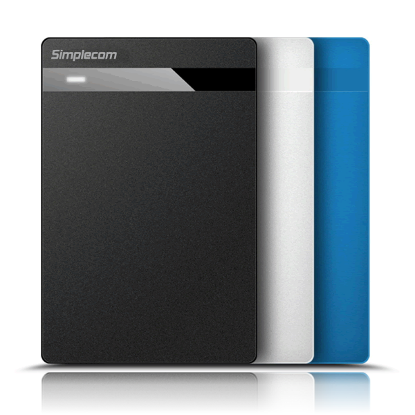 Simplecom SE203 Tool Free 2.5" SATA HDD SSD to USB 3.0 Hard Drive Enclosure Black view 2