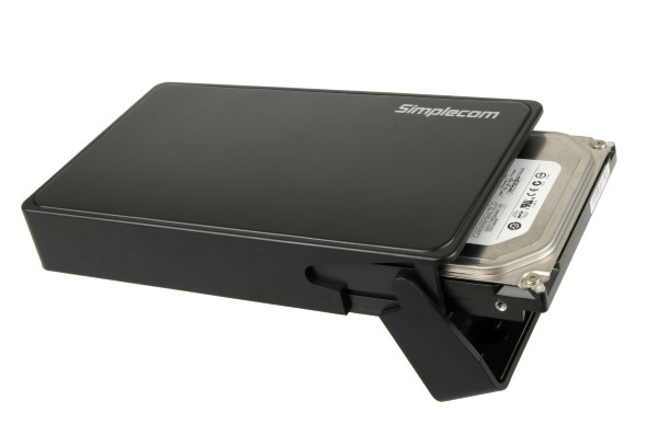 Simplecom SE325 Tool Free 3.5" SATA HDD to USB 3.0 Hard Drive Enclosure Black view 2