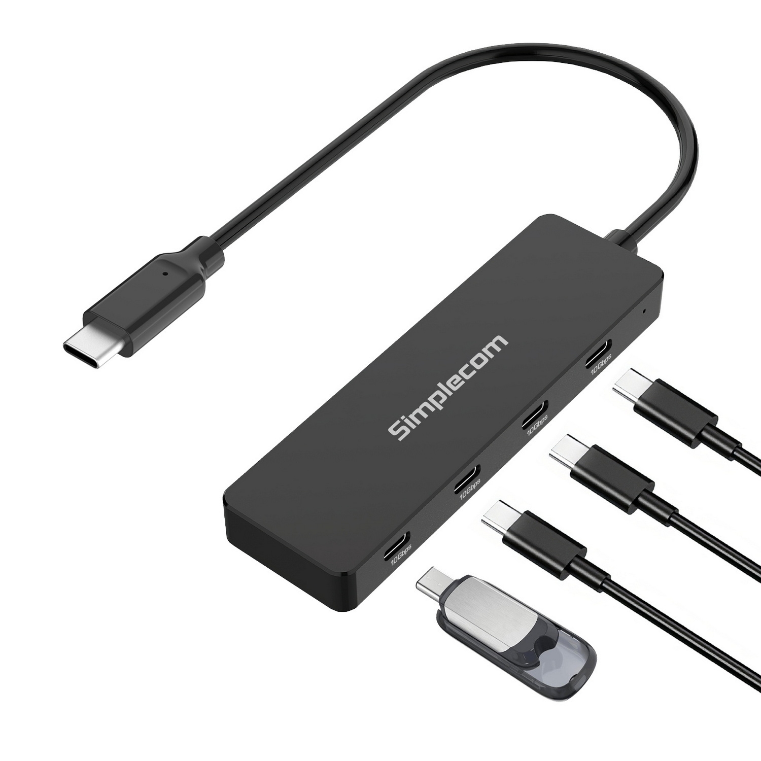 Simplecom CH384 USB-C to 4-Port USB-C Data Hub USB 3.2 Gen 2 10Gbps view 2