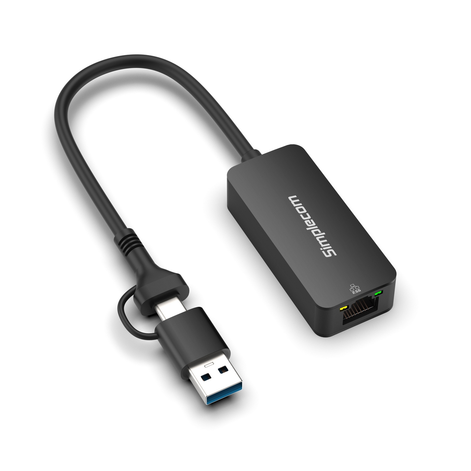 Simplecom NU405C SuperSpeed USB-C and USB-A to 2.5G Ethernet Network Adapter view 2