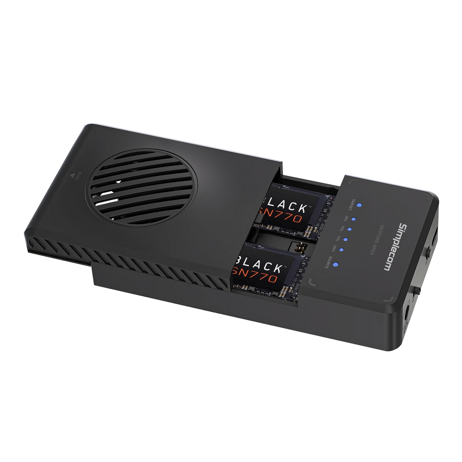 Simplecom SD560 Dual Bay NVMe M.2 SSD Enclosure Offline Clone Docking Station view 4